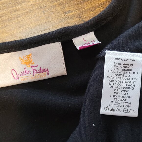 FESTIVE MCBLING JEWELED SNOWMAN SNOWFLAKES BLOUSE TOP EUC L - Picture 6 of 8